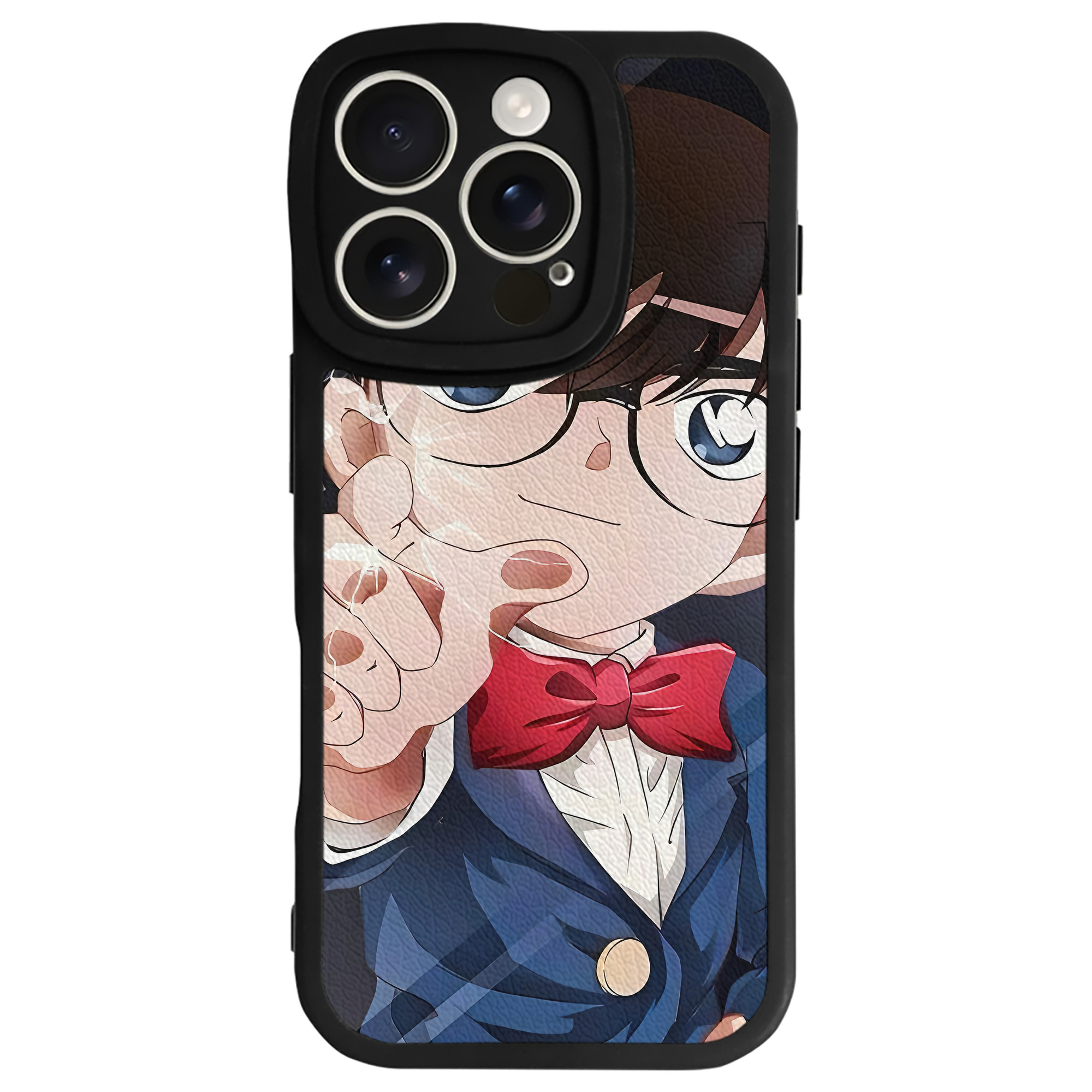 （画像用） 名探偵コナン Detective Conan 【iPhone 16シリーズ対応】シリコンスマホケース（レザー調） 材質：シリコン